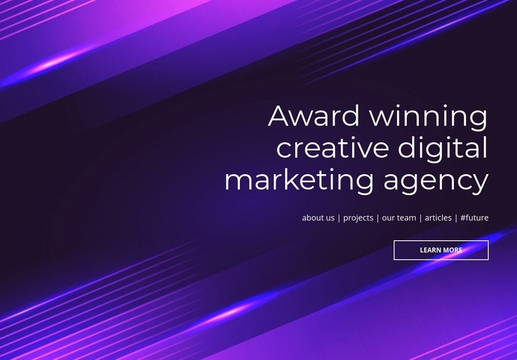 Award winning digital agency Homepage Design