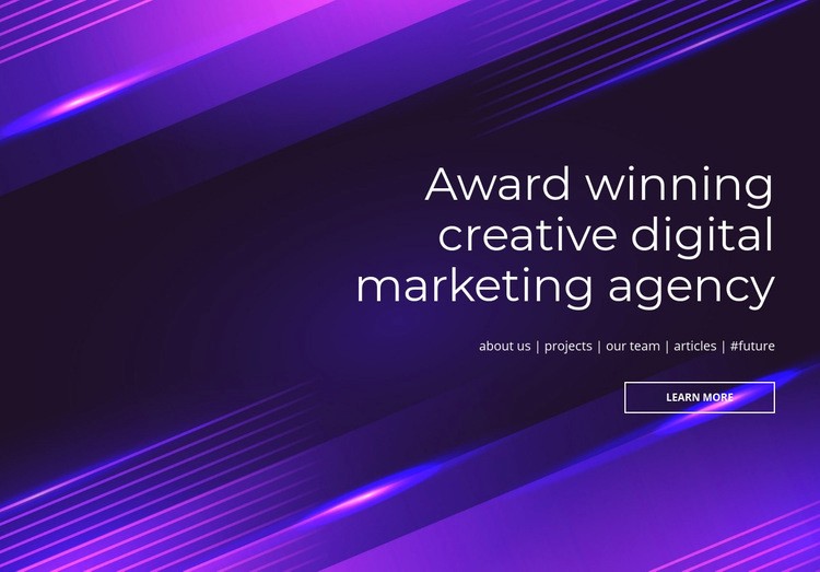 Award winning digital agency Html Code Example