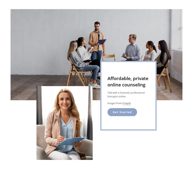 The group therapy session HTML Template
