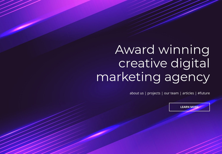 Award winning digital agency Html Website Builder