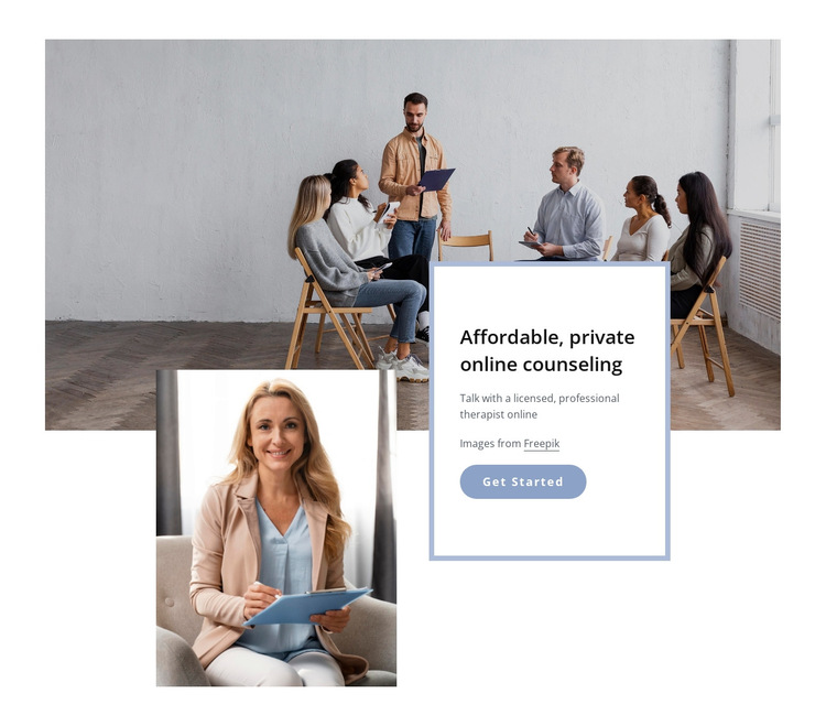 The group therapy session HTML5 Template