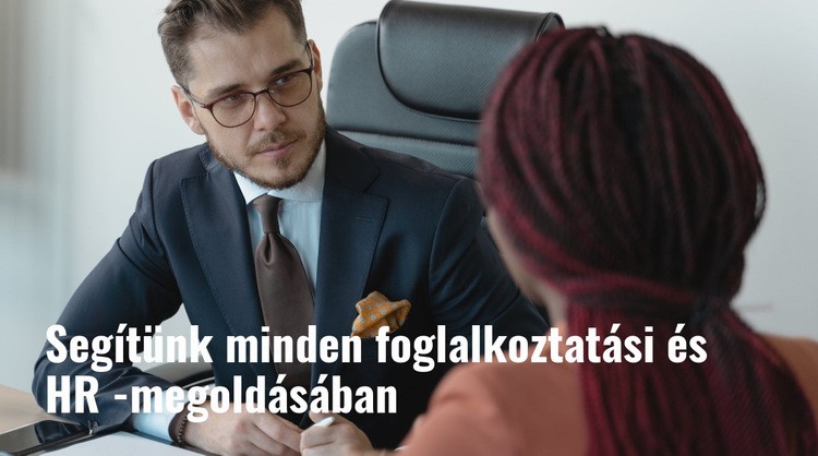 Segítség az álláskeresésben Weboldal sablon