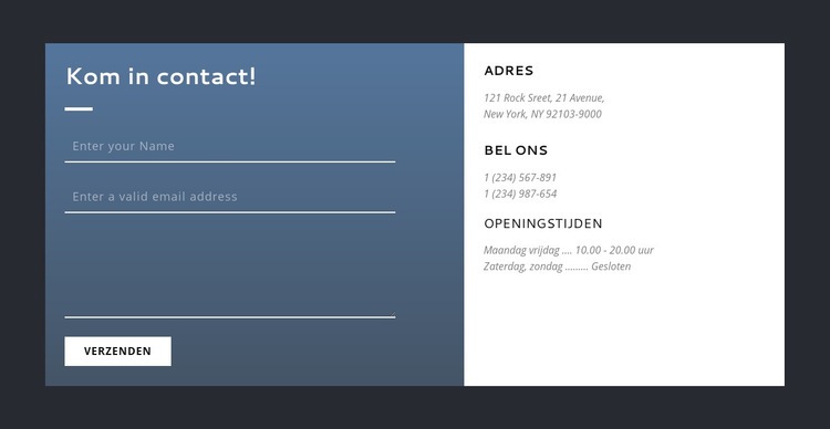 Neem contact met ons op als u juridisch advies nodig heeft Website Builder-sjablonen