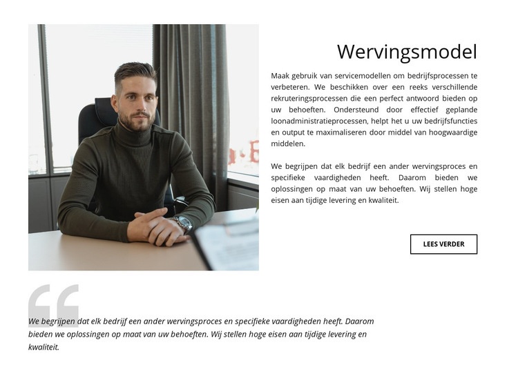 Wervingsmodel Website Builder-sjablonen