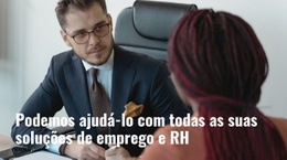 Assistência Para Colocação De Emprego - Maquete De Site Gratuita