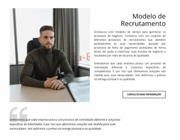 Modelo De Recrutamento - Inspiração De Modelo De Uma Página