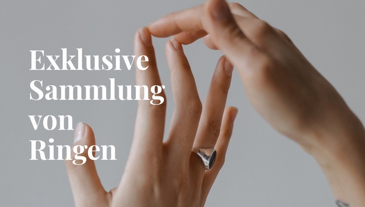 Exklusive Sammlung von Ringen Website-Modell