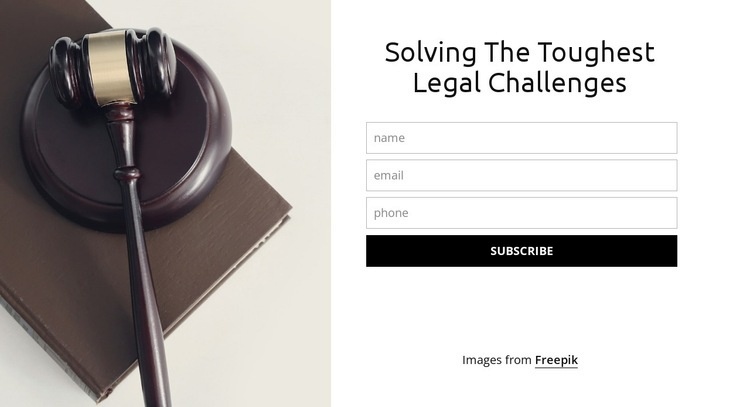 Solving the toughest legal challenges Elementor Template Alternative
