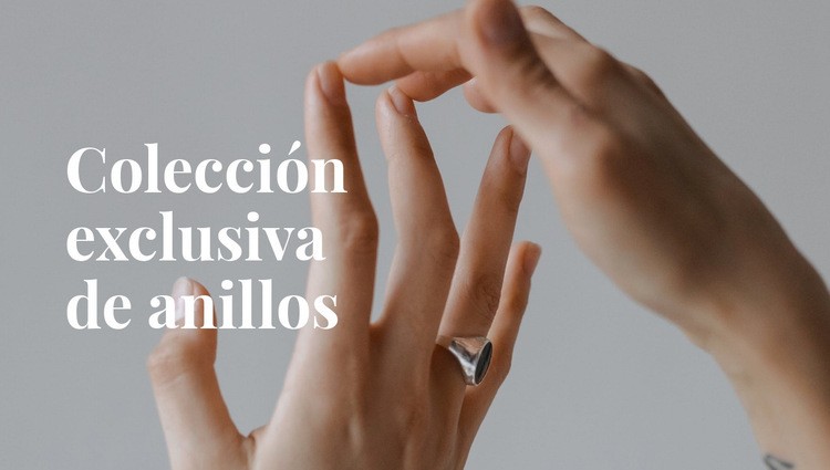 Colección exclusiva de anillos Plantillas de creación de sitios web