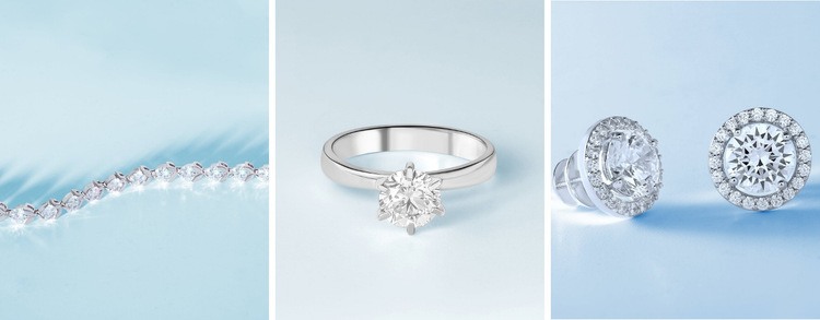 Collection de diamants Maquette de site Web