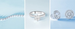 Page De Destination Du Site Web Pour Collection De Diamants