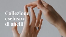 Collezione Esclusiva Di Anelli - Generatore Di Siti Web Multiuso Creativo