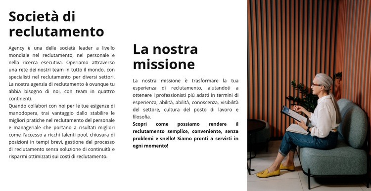 Lavoro di successo Modelli di Website Builder