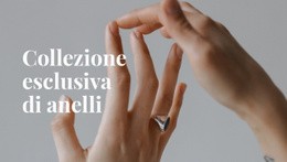 Il Miglior Design Del Sito Web Per Collezione Esclusiva Di Anelli