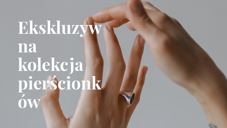 Ekskluzywna kolekcja pierścionków Szablony do tworzenia witryn internetowych
