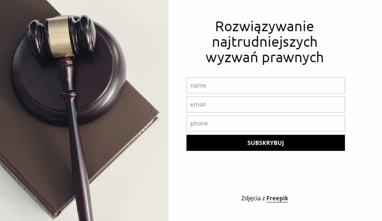 Rozwiązywanie najtrudniejszych wyzwań prawnych Kreator witryn internetowych HTML