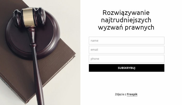 Rozwiązywanie najtrudniejszych wyzwań prawnych Szablon Joomla