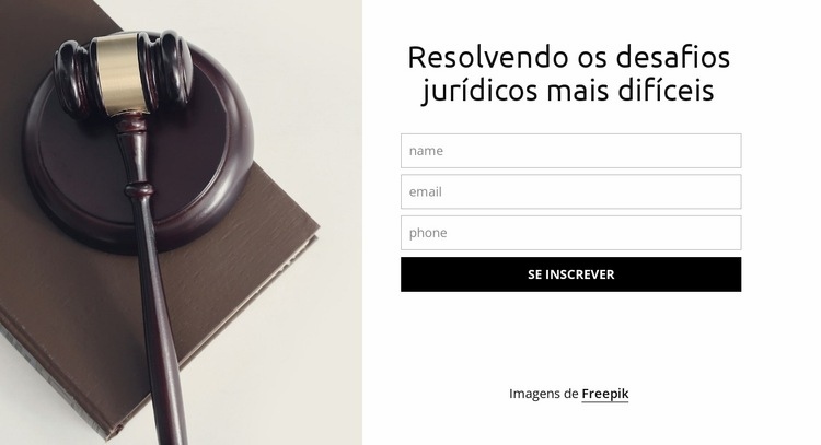 Resolvendo os desafios jurídicos mais difíceis Construtor de sites HTML