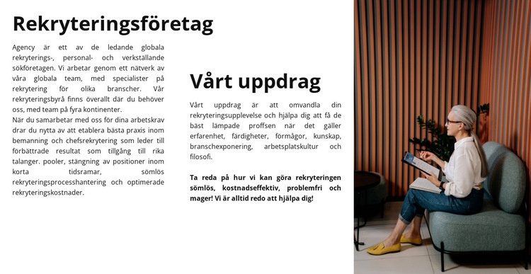 Framgångsrik anställning CSS -mall