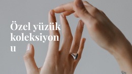 Özel Yüzük Koleksiyonu Için Duyarlı Web Şablonu