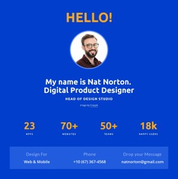 Web designer job profile - CSS Template by Nicepage
