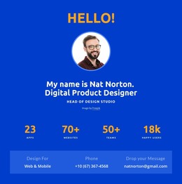 HTML Site For Head Of Design Studio