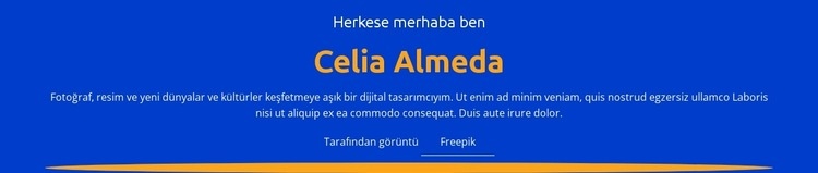 Tasarımcı profili ve portföyü Html Web Sitesi Oluşturucu