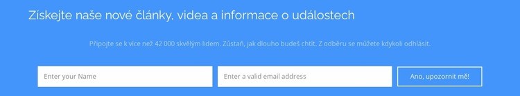 Získejte naše nové články Šablona HTML