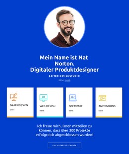 Ihr Designerprofil Flexbox-Vorlage