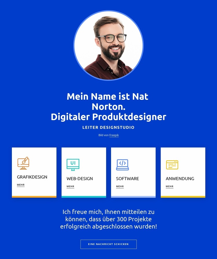 Ihr Designerprofil Joomla Vorlage