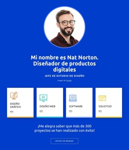 Tu Perfil De Diseñador - Plantilla HTML Gratuita