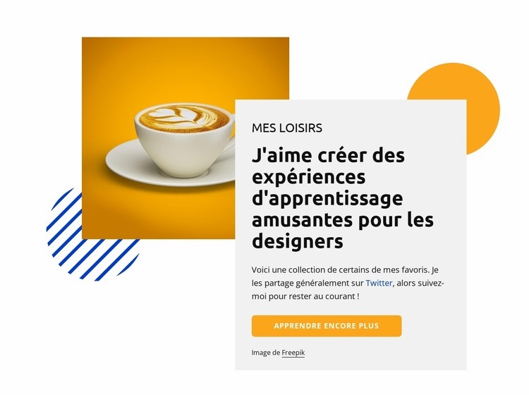 Mes loisirs Modèles de constructeur de sites Web