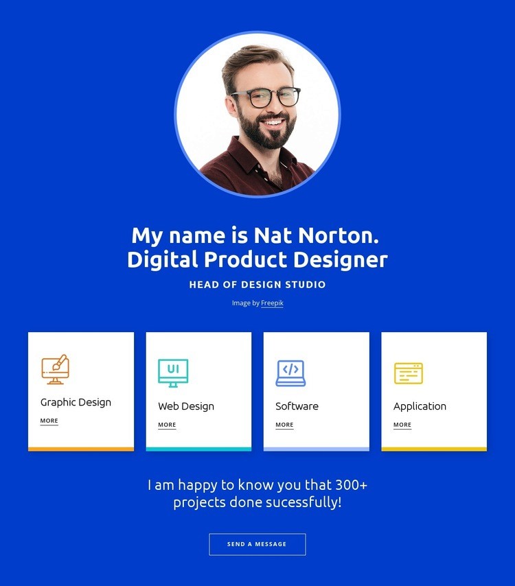 Your designer profile Homepage Design