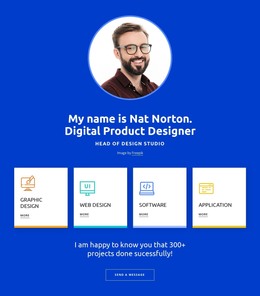 Your designer profile - Website Template by Nicepage