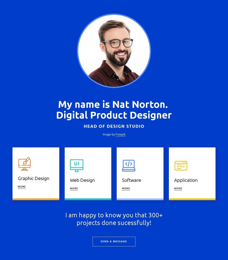Your designer profile HTML Template