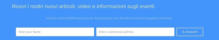 Ricevi i nostri nuovi articoli Modelli di Website Builder