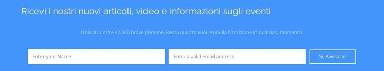 Ricevi i nostri nuovi articoli Progettazione di siti web