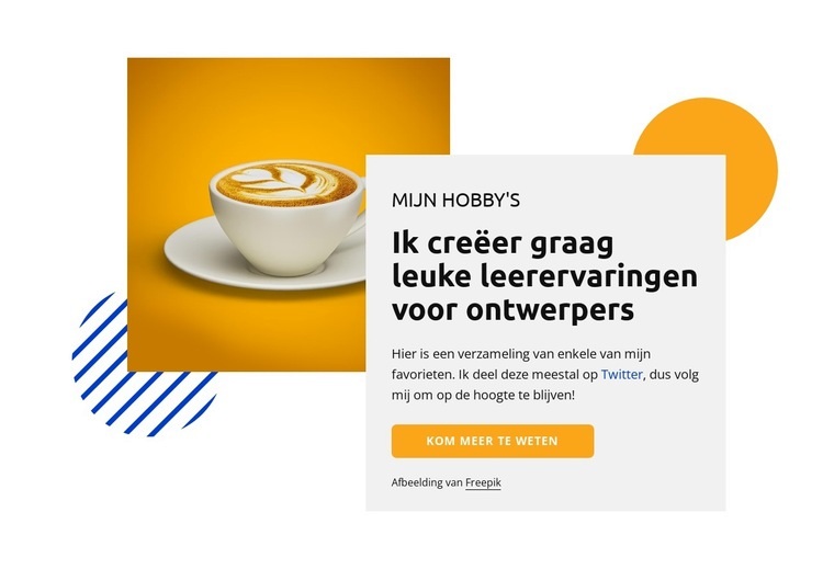 Mijn hobby's Html Website Builder