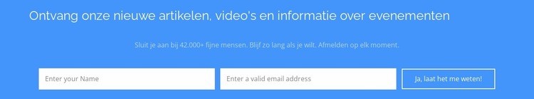 Ontvang onze nieuwe artikelen HTML5-sjabloon