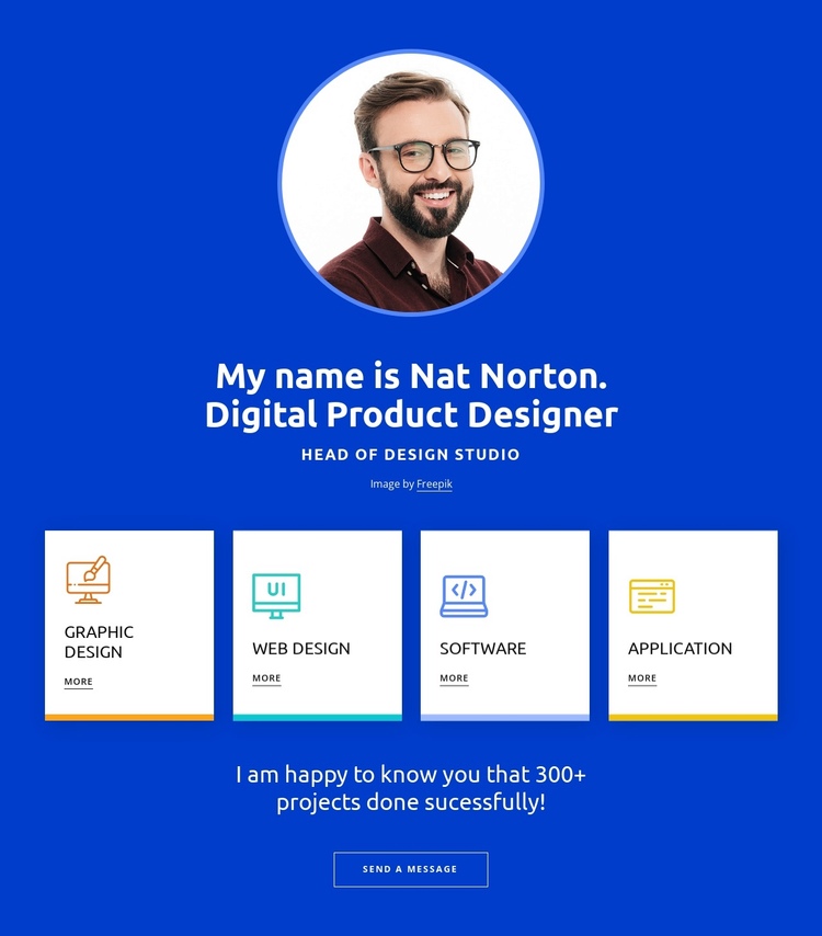 Your designer profile One Page Template