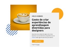 Design Do Site Para Meus Hobbies