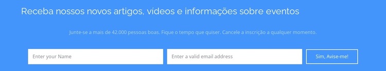 Receba nossos novos artigos Modelo de site