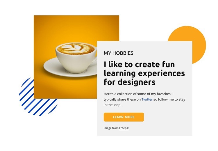 My hobbies Squarespace Template Alternative