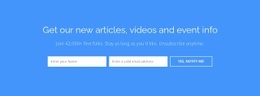 Få Våra Nya Artiklar - HTML Ide