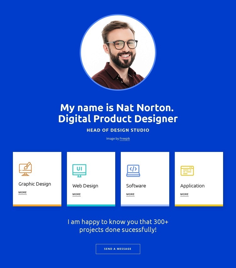 Din designerprofil Html webbplatsbyggare