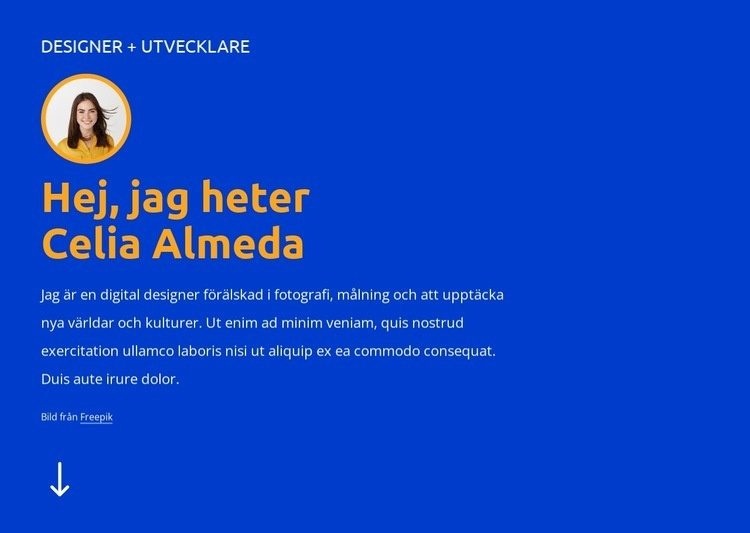 Jag är designer och utvecklare Hemsidedesign