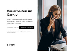 HTML-Landingpage Für Die Website Im Bau Zone