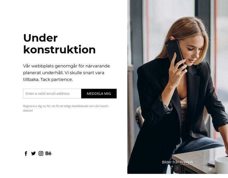 Webbplatsen under uppbyggnad zon WordPress -tema