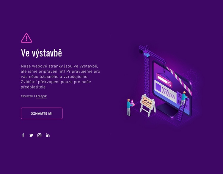 Webové stránky ve výstavbě Téma WordPress