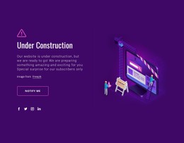 Website Under Construction Full Width Template